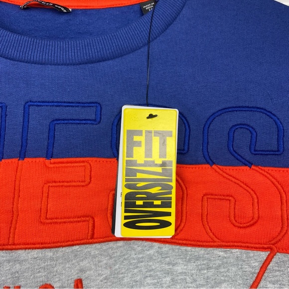 GUESS Big Boys Long Sleeve Sweatshirt Blue/Orange Size 14 NEW NWT - Picture 6 of 7